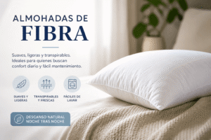 almohadas de fibra suaves ligeras y transpirables